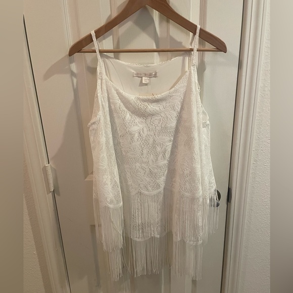 Boston Proper White Off shoulder top - Picture 1 of 3